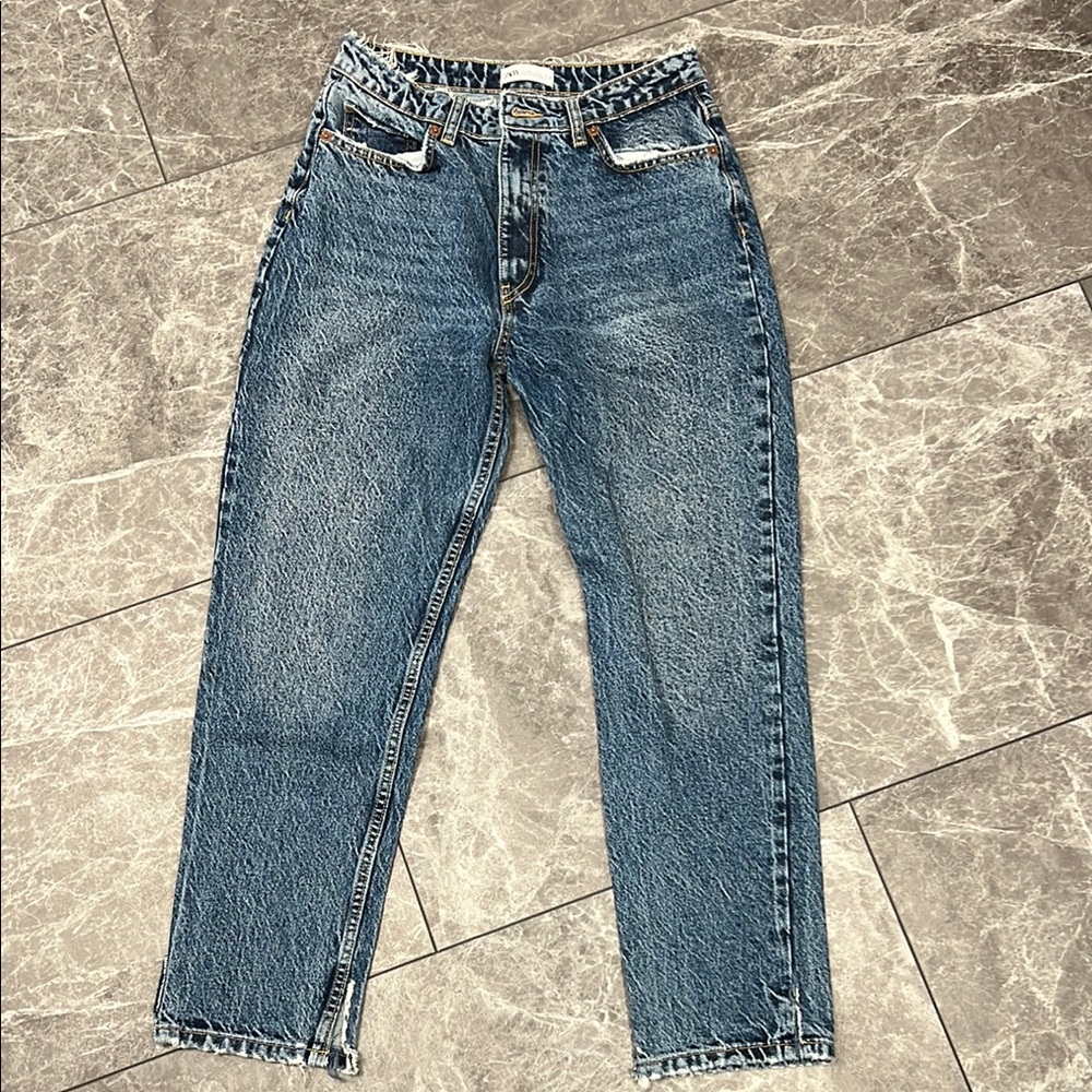 Zara Women's Straight Leg Jeans - Blue